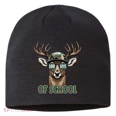 Bucked 100 Days Of School Deer Student 100th Day Sustainable Beanie