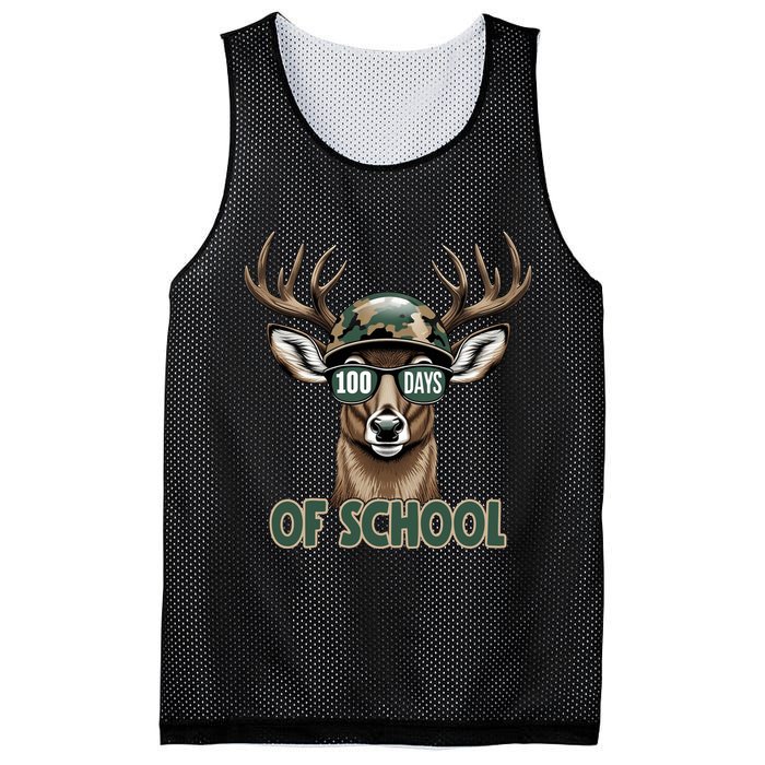 Bucked 100 Days Of School Deer Student 100th Day Mesh Reversible Basketball Jersey Tank