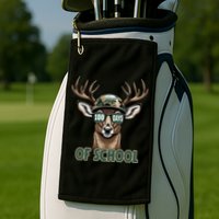 Bucked 100 Days Of School Deer Student 100th Day Golf Towel