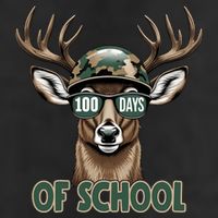 Bucked 100 Days Of School Deer Student 100th Day Golf Towel