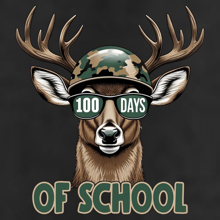 Bucked 100 Days Of School Deer Student 100th Day Golf Towel