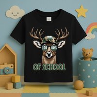 Bucked 100 Days Of School Deer Student 100th Day Toddler T-Shirt