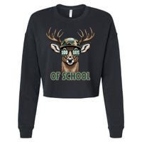 Bucked 100 Days Of School Deer Student 100th Day Cropped Pullover Crew