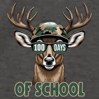Bucked 100 Days Of School Deer Student 100th Day Vector Backpack