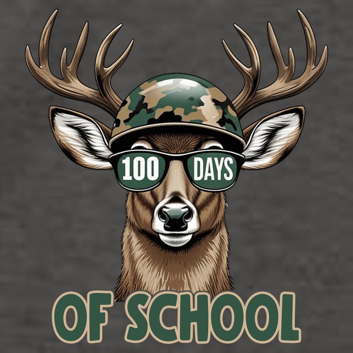 Bucked 100 Days Of School Deer Student 100th Day Vector Backpack