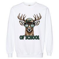Bucked 100 Days Of School Deer Student 100th Day Garment-Dyed Sweatshirt
