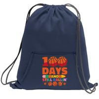 Basketball 100th Day Of School 100 Days Of School Sweatshirt Cinch Pack Bag