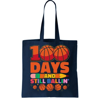 Basketball 100th Day Of School 100 Days Of School Tote Bag