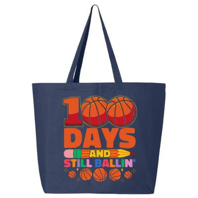 Basketball 100th Day Of School 100 Days Of School 25L Jumbo Tote