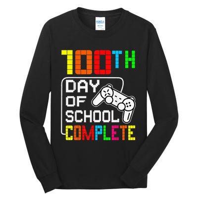 Boys 100th Day of School Complete Video Game Students Tall Long Sleeve T-Shirt