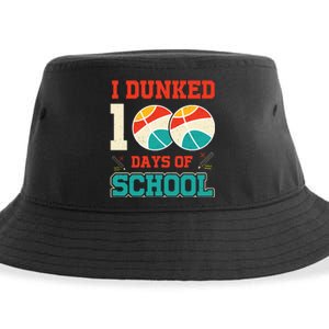 Basketball 100 Days Of School Funny Sustainable Bucket Hat