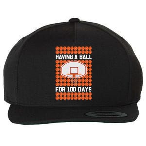 Boy 100 Days Of School Pun 100th Day Sport Basketball Wool Snapback Cap