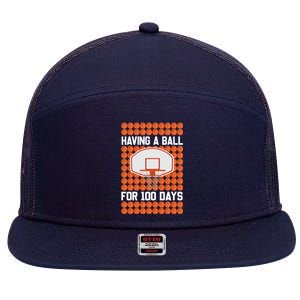 Boy 100 Days Of School Pun 100th Day Sport Basketball 7 Panel Mesh Trucker Snapback Hat