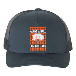 Boy 100 Days Of School Pun 100th Day Sport Basketball Yupoong Adult 5-Panel Trucker Hat