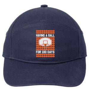 Boy 100 Days Of School Pun 100th Day Sport Basketball 7-Panel Snapback Hat