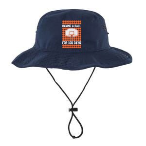 Boy 100 Days Of School Pun 100th Day Sport Basketball Legacy Cool Fit Booney Bucket Hat