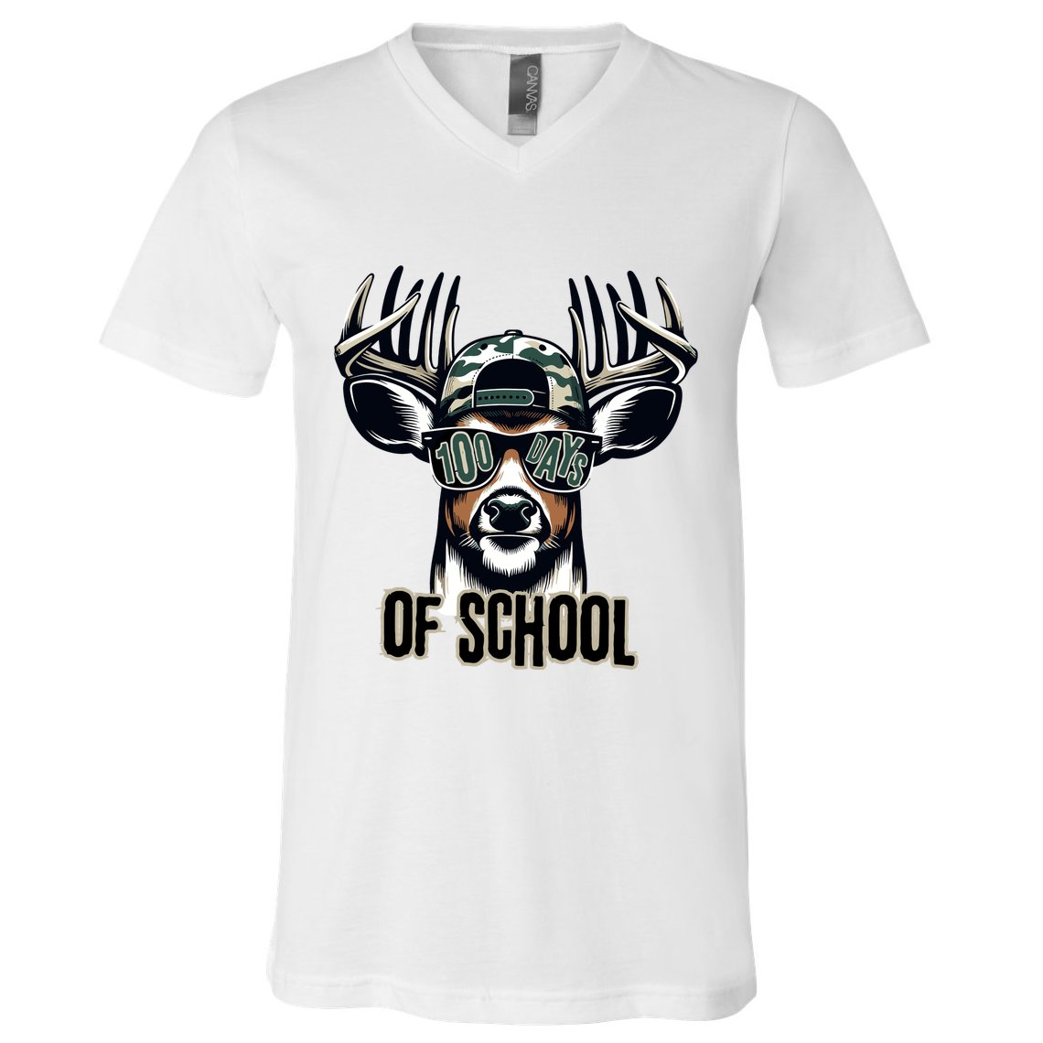 Boy 100 Day Buck V-Neck T-Shirt