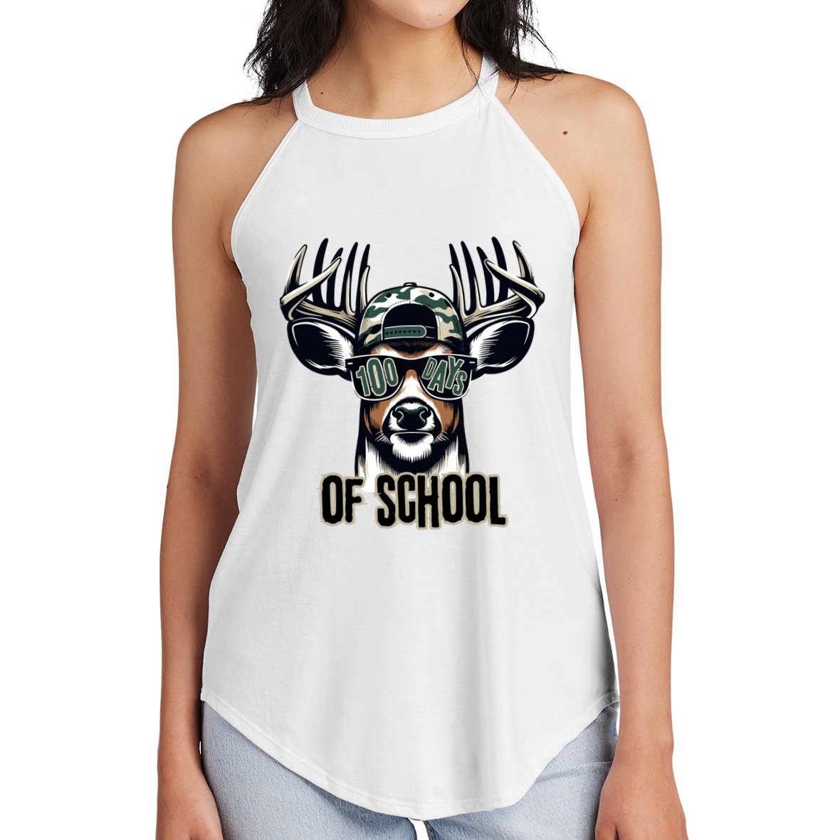 Boy 100 Day Buck Women's Perfect Tri Rocker Tank