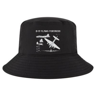 B 17 Flying Fortress Ww2 Heavy Bomber Aircraft Blueprint Cool Comfort Performance Bucket Hat
