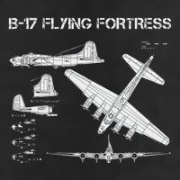 B 17 Flying Fortress Ww2 Heavy Bomber Aircraft Blueprint Cool Comfort Performance Bucket Hat