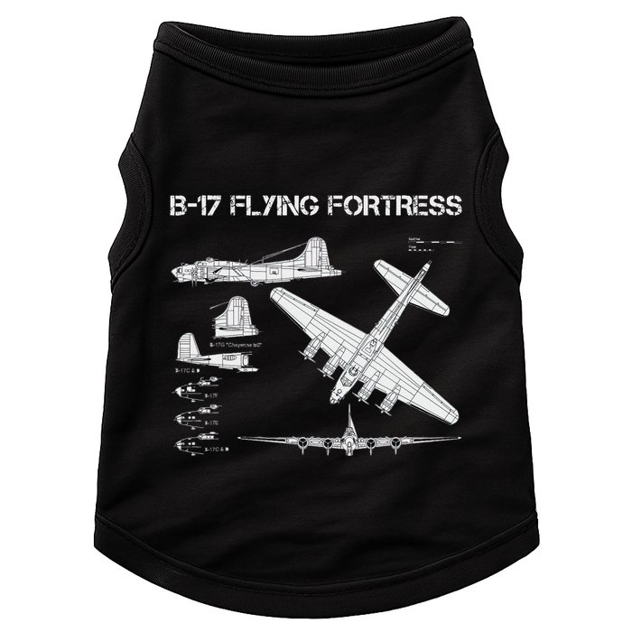 B 17 Flying Fortress Ww2 Heavy Bomber Aircraft Blueprint Doggie Tank