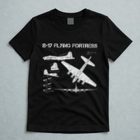 B 17 Flying Fortress Ww2 Heavy Bomber Aircraft Blueprint T-Shirt