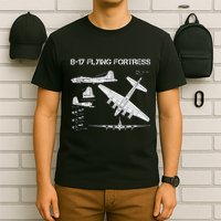 B 17 Flying Fortress Ww2 Heavy Bomber Aircraft Blueprint T-Shirt