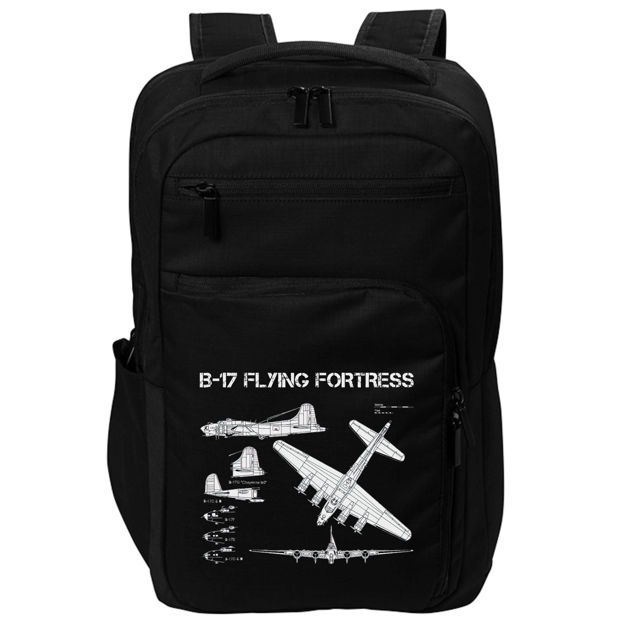B 17 Flying Fortress Ww2 Heavy Bomber Aircraft Blueprint Impact Tech Backpack