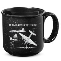 B 17 Flying Fortress Ww2 Heavy Bomber Aircraft Blueprint 15oz Campfire Ceramic Mug