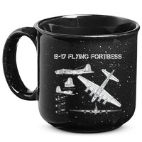 B 17 Flying Fortress Ww2 Heavy Bomber Aircraft Blueprint 15oz Campfire Ceramic Mug