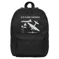 B 17 Flying Fortress Ww2 Heavy Bomber Aircraft Blueprint 16 in Basic Backpack