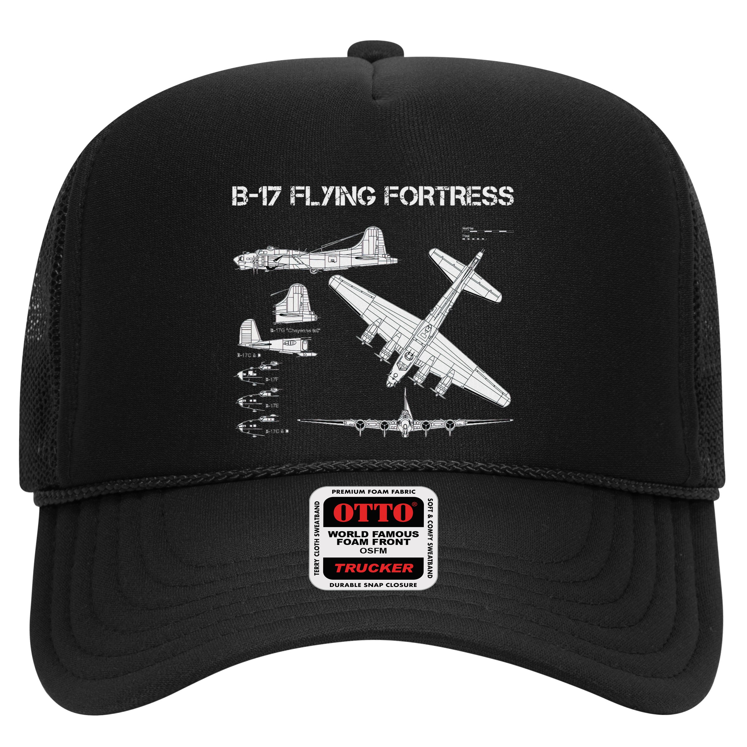 B 17 Flying Fortress Ww2 Heavy Bomber Aircraft Blueprint Hat
