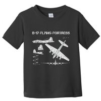 B 17 Flying Fortress Ww2 Heavy Bomber Aircraft Blueprint Toddler T-Shirt