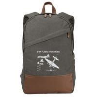 B 17 Flying Fortress Ww2 Heavy Bomber Aircraft Blueprint Cotton Canvas Backpack