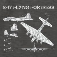B 17 Flying Fortress Ww2 Heavy Bomber Aircraft Blueprint Vector Backpack