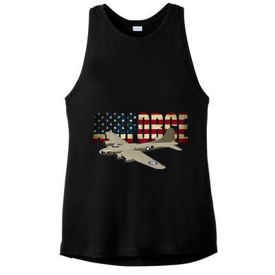 B 17 Flying Fortress B17 Bomber Ladies PosiCharge Tri-Blend Wicking Tank