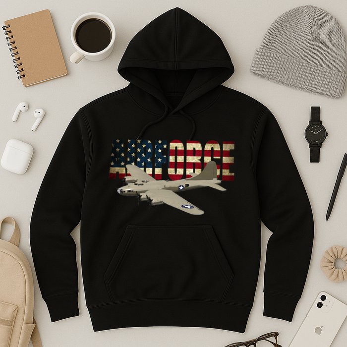 B 17 Flying Fortress B17 Bomber Hoodie