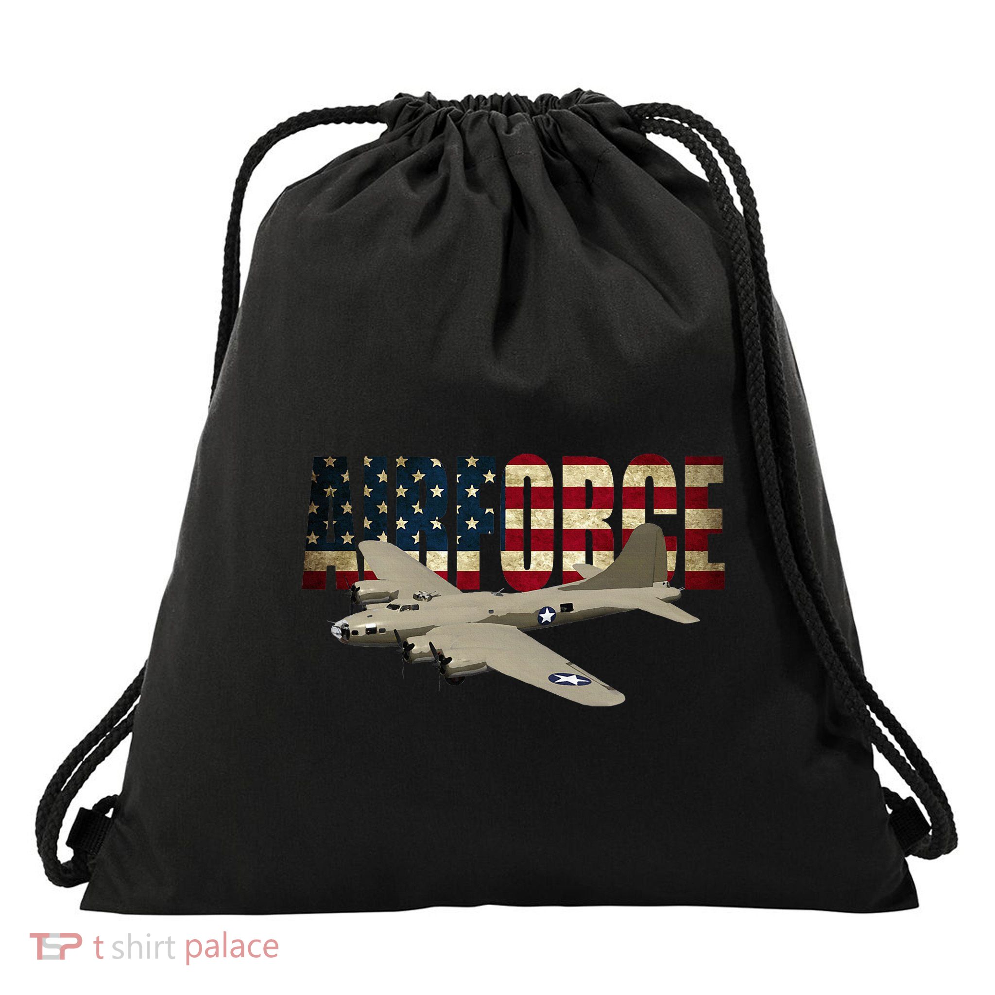 B 17 Flying Fortress B17 Bomber Drawstring Bag