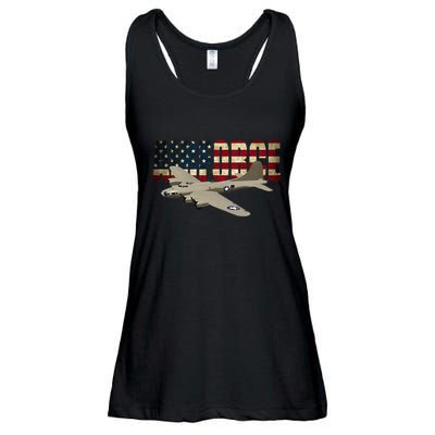 B 17 Flying Fortress B17 Bomber Ladies Essential Flowy Tank