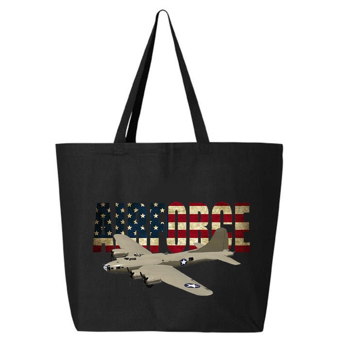 B 17 Flying Fortress B17 Bomber 25L Jumbo Tote