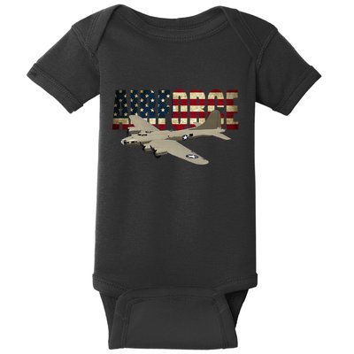 B 17 Flying Fortress B17 Bomber Baby Bodysuit
