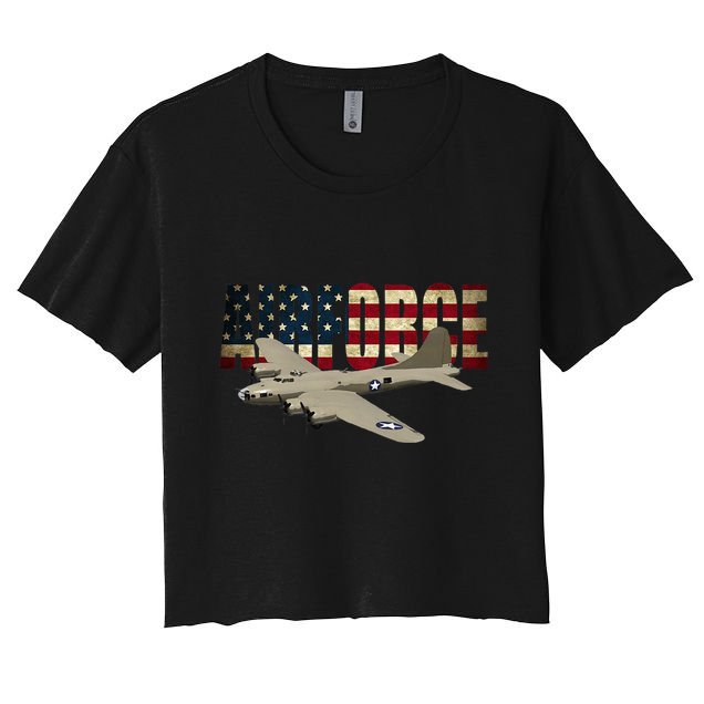 B 17 Flying Fortress B17 Bomber Crop Top