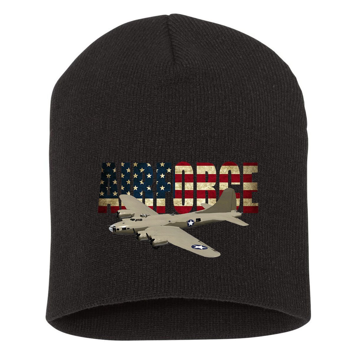 B 17 Flying Fortress B17 Bomber Short Acrylic Beanie