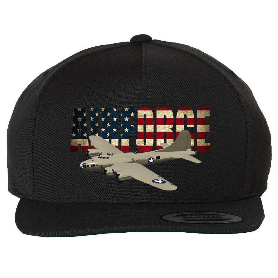 B 17 Flying Fortress B17 Bomber Wool Snapback Cap