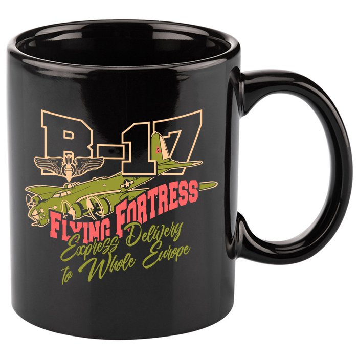 B 17 Flying Fortress 11oz C Handle Ceramic Mug