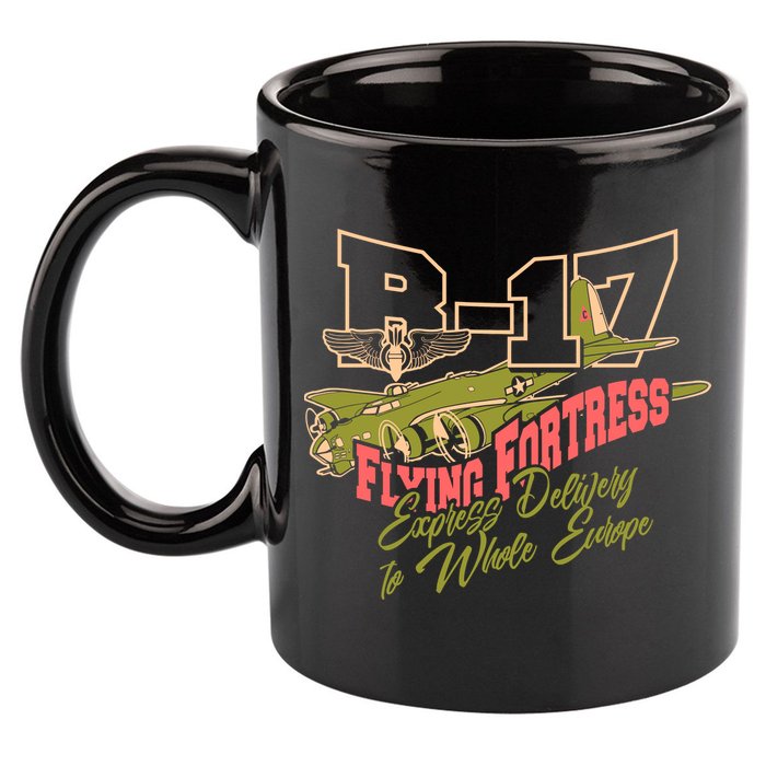 B 17 Flying Fortress 11oz C Handle Ceramic Mug