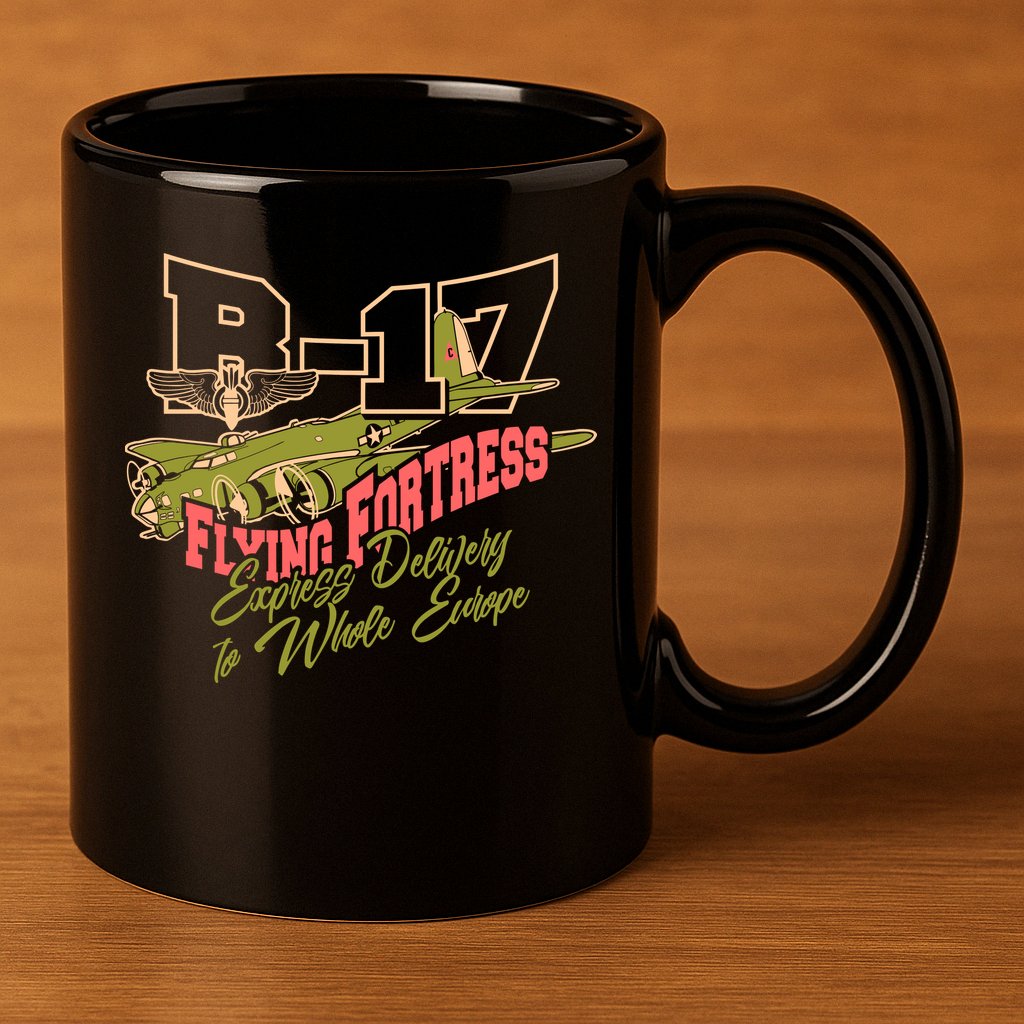 B 17 Flying Fortress 11oz C Handle Ceramic Mug