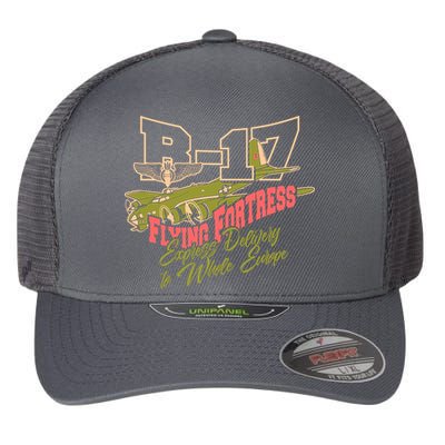 B 17 Flying Fortress Flexfit Unipanel Trucker Cap