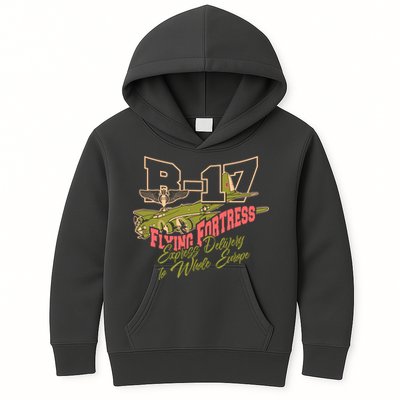 B 17 Flying Fortress Kids Hoodie