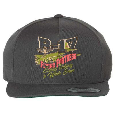 B 17 Flying Fortress Wool Snapback Cap